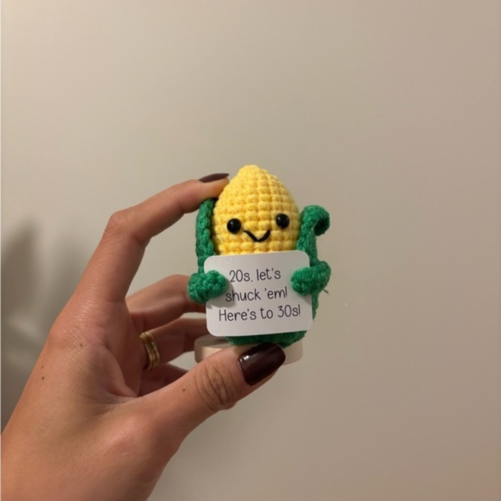 3/$25 Motivational Crocheted Corn